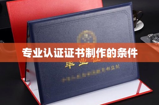 商城专业认证证书制作的条件